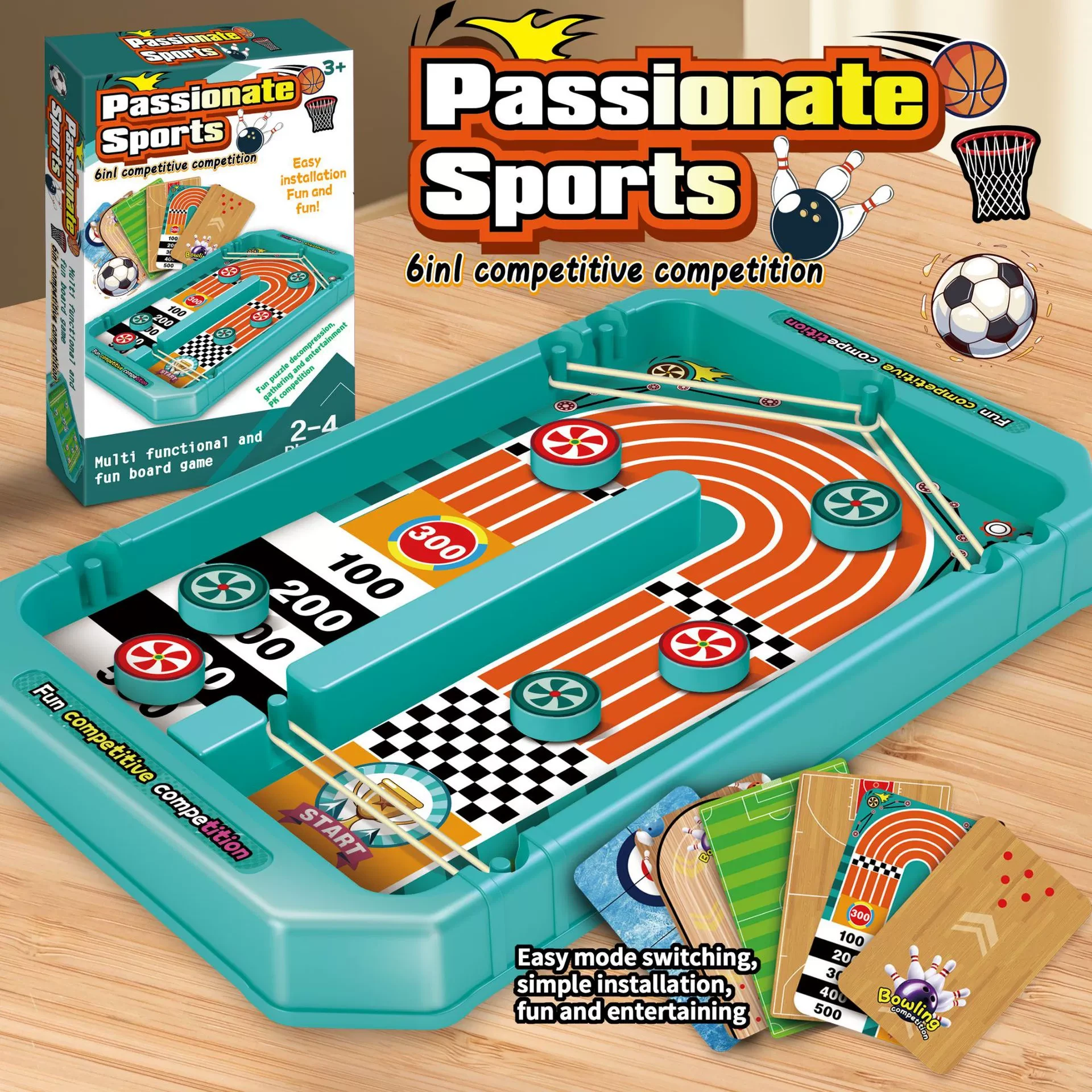 6 in 1 Board Tabletop Sports Games Toy